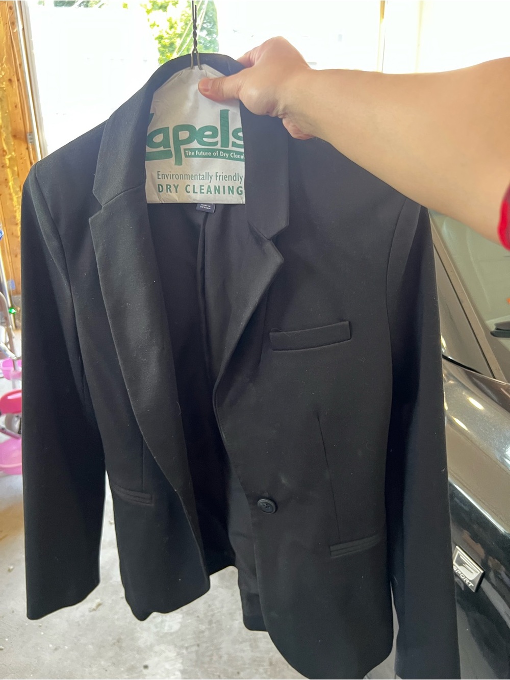 Black Men's Single-Breasted Blazer - Unbranded